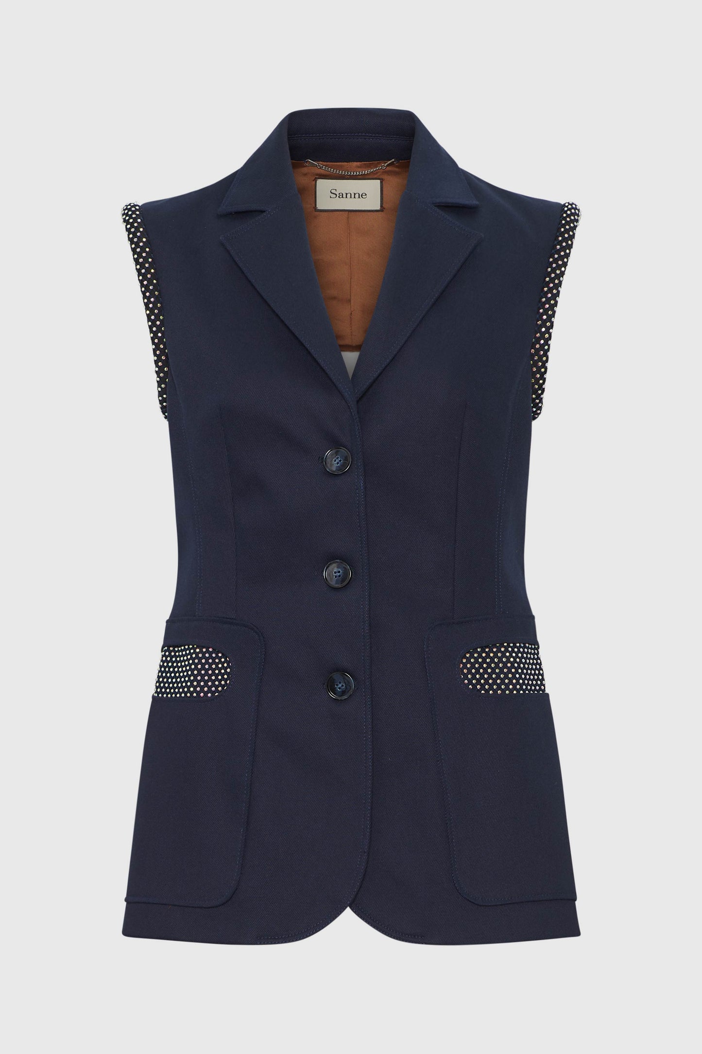 Crystal Rocket Pocket Navy Vest