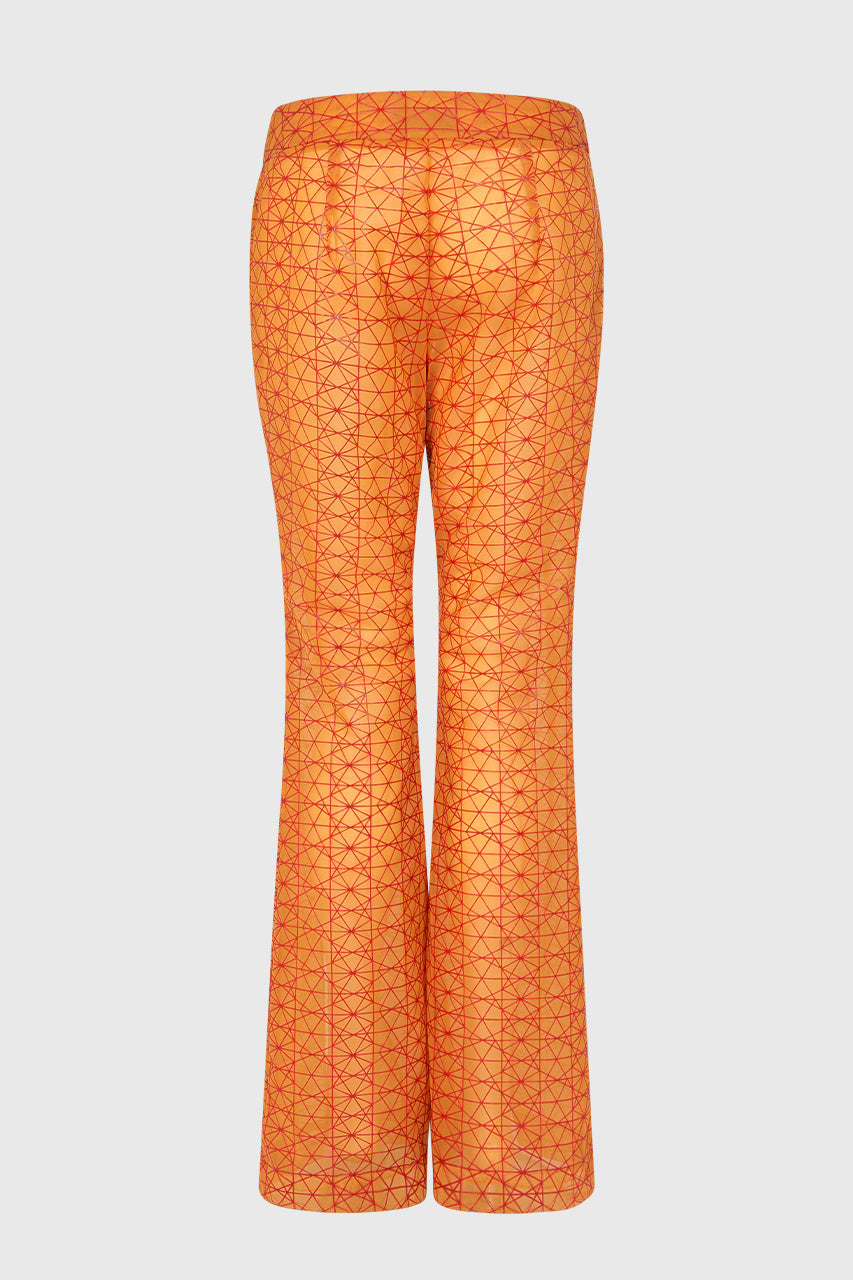 Red Radiance Flare Trousers