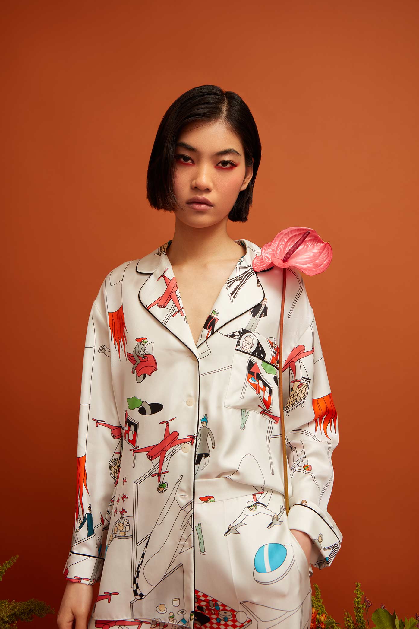 Luna Silk Shirt – The Poppy House