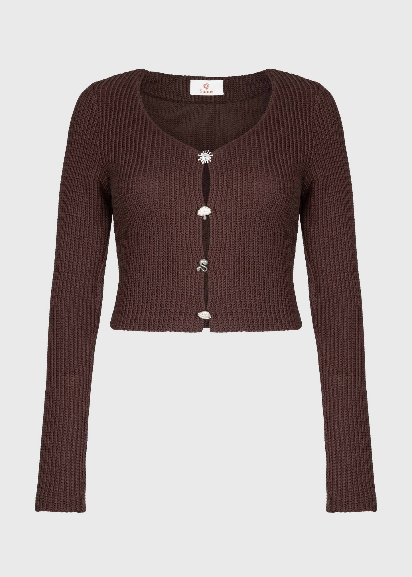 Chocolate Brown Knit Cardigan