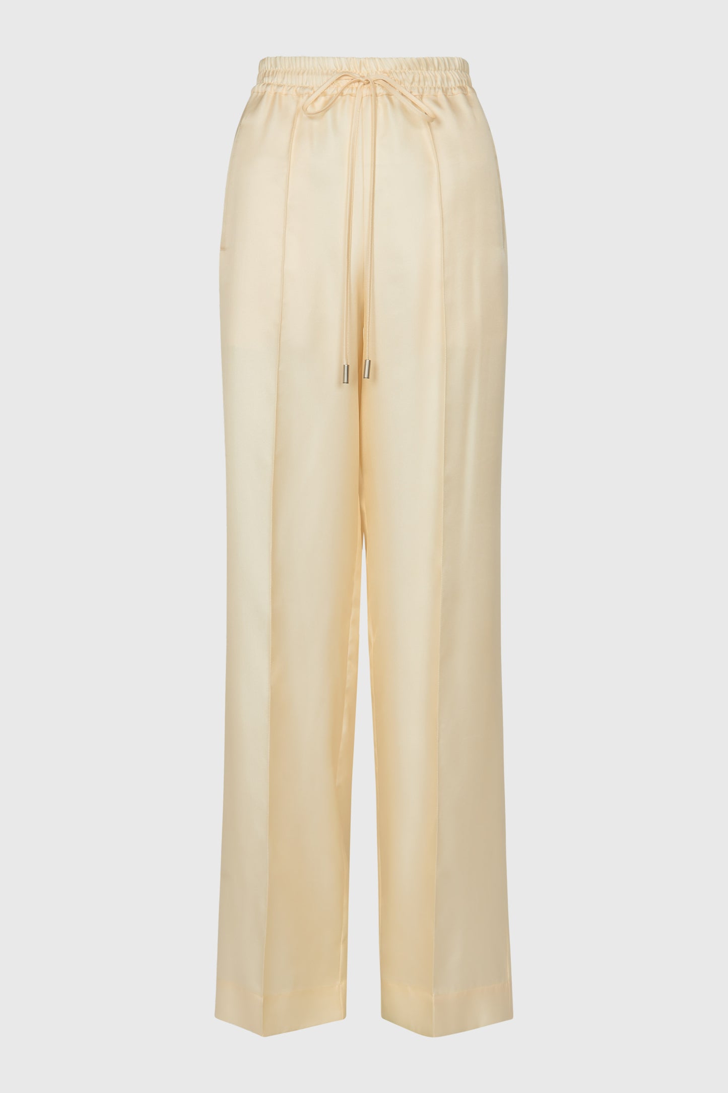 Comet cream comfort silk trousers