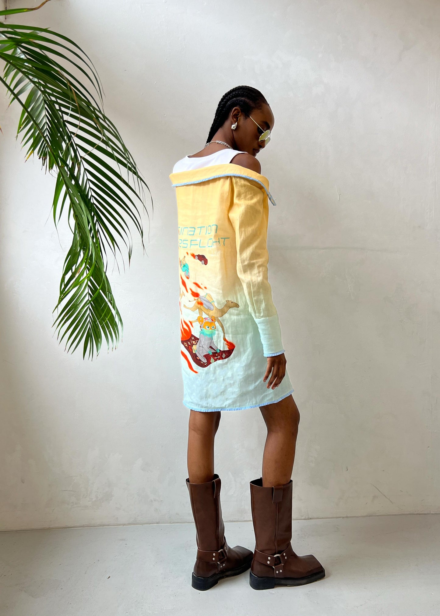 Desert Rose Linen Shirt Dress