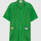 Galactic Green Short Sleeve Silk Twill Shirt
