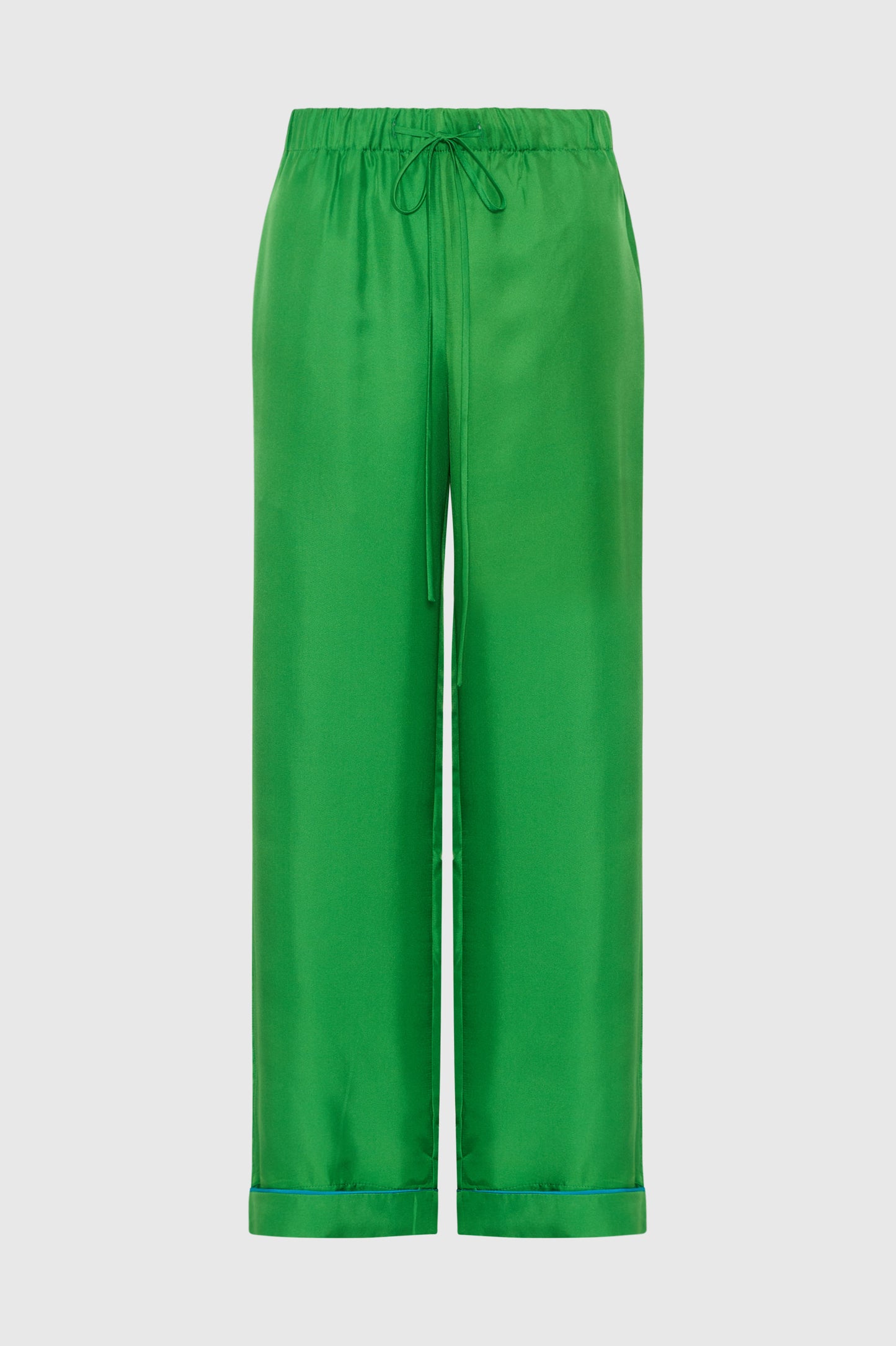Galactic Green Comfort Silk Twill Trousers