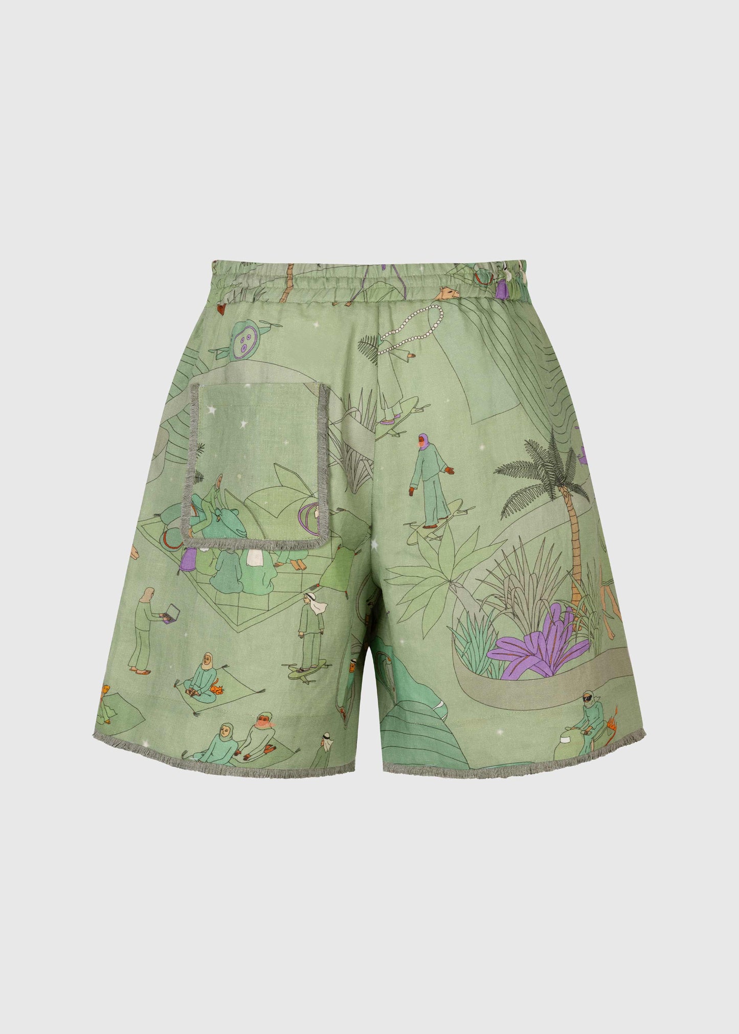 Mirage Verde Linen Shorts