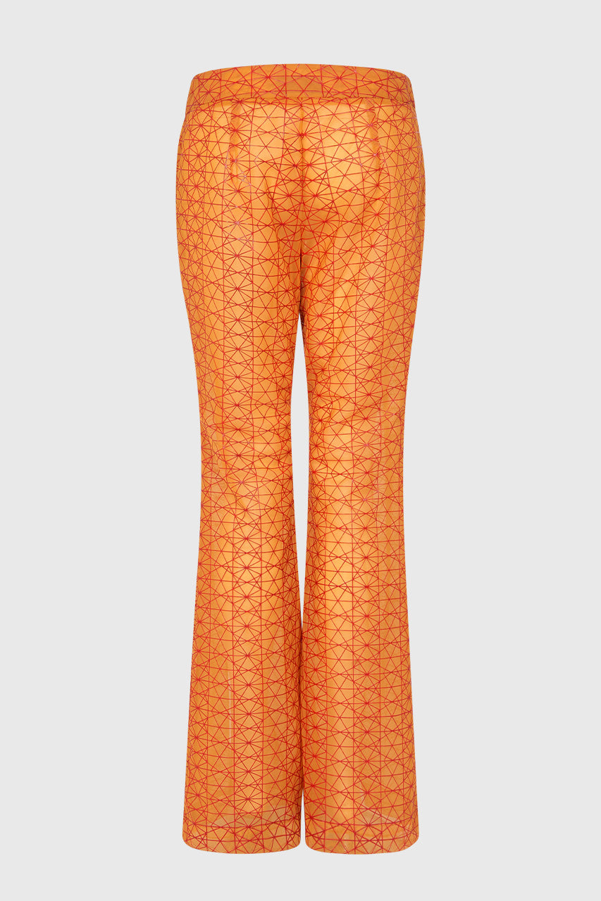 Orange best sale flare trousers