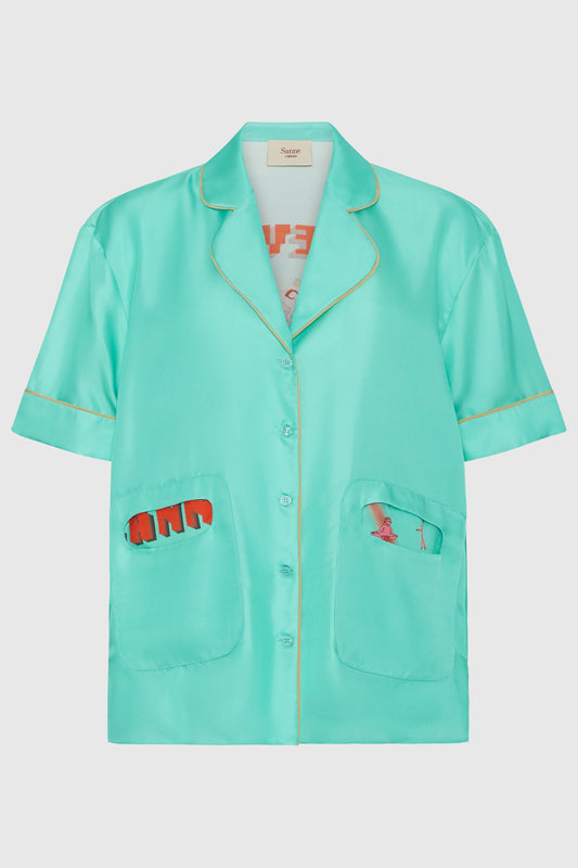 Terrestrial Tiffany Silk Twill Shirt