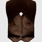 Chocolate Cord Backless Vest