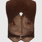Chestnut Cord Backless Vest