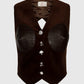 Chocolate Cord Backless Vest