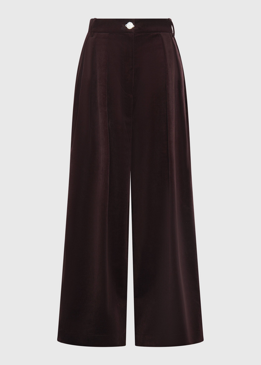 Cocoa Wide Leg Trousers