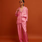 Electric pink silk twill shirt